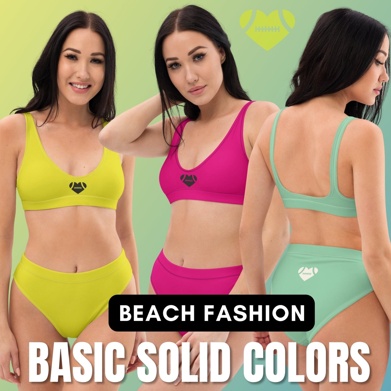 Solid Color Swimwear