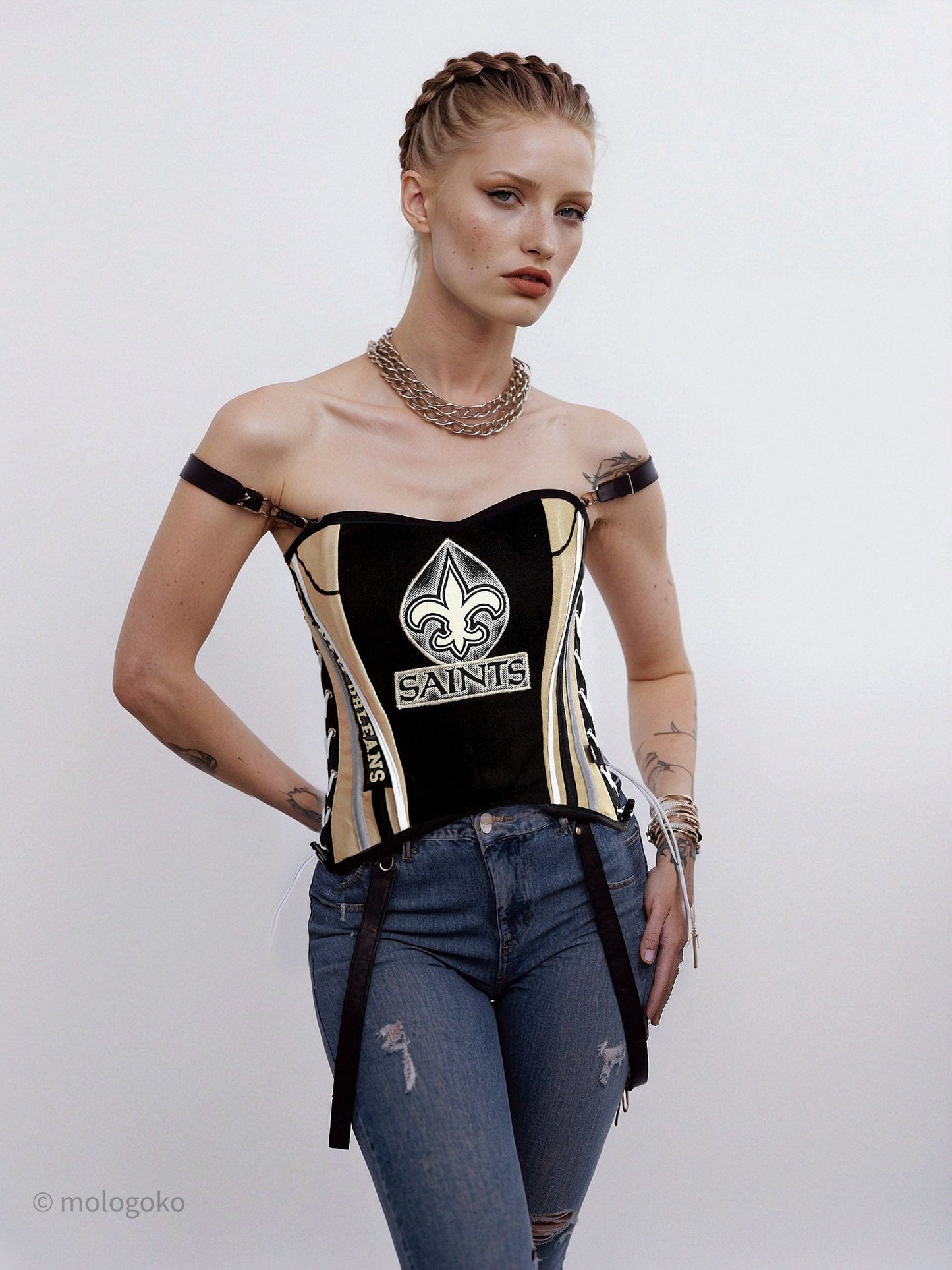 New Orleans  SAINTS Corset Bustier - Limited Edition Team Apparel