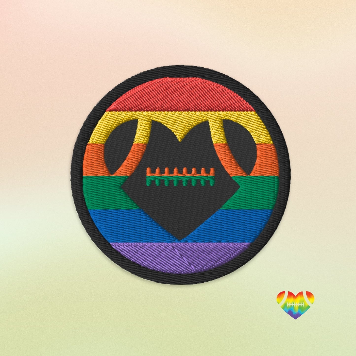 AFA PRIDE HEART CIRCLE Embroidered patches