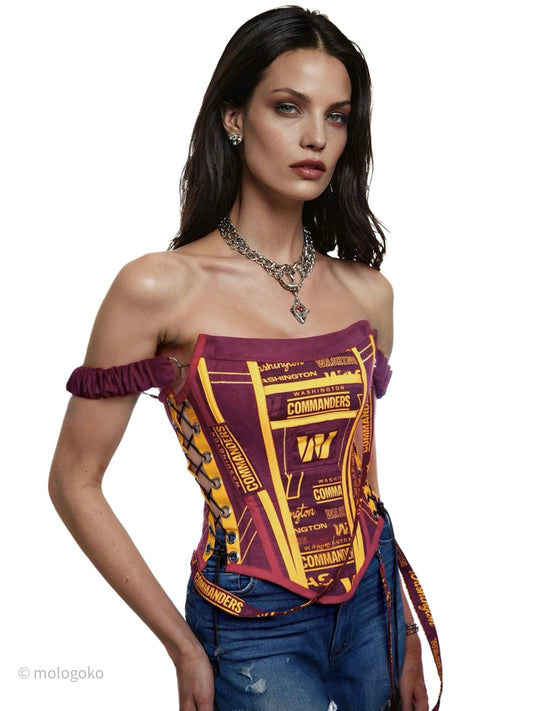 WASHINGTON COMMANDERS Football Team Corset Bustier Top