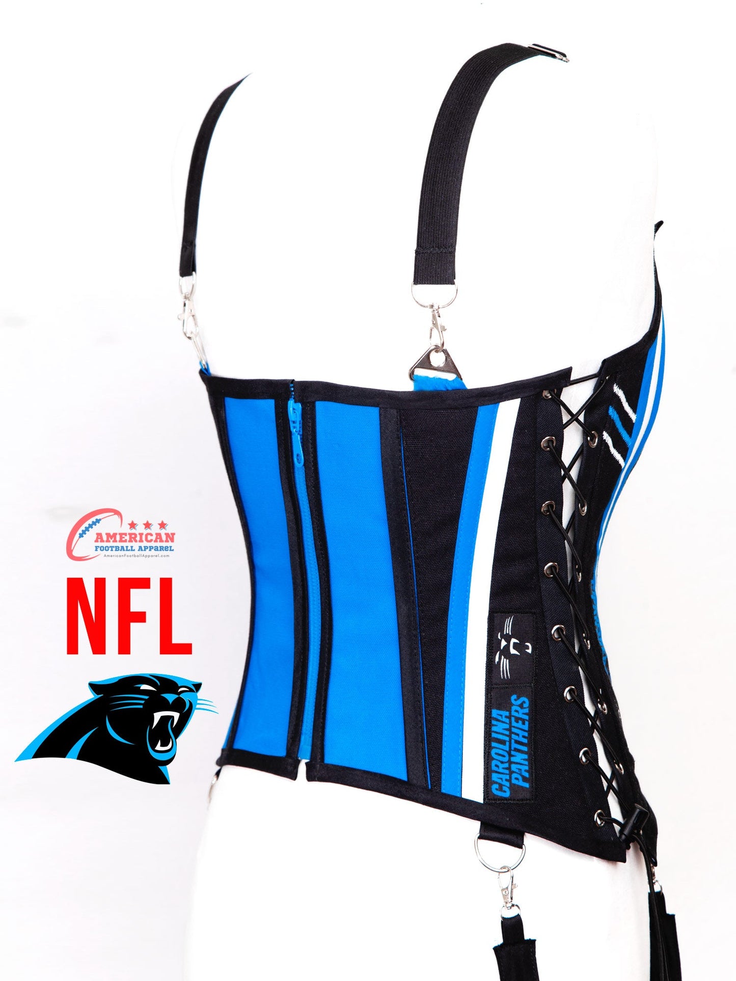 Carolina Panthers NFL Football Team Corset Bustier Top