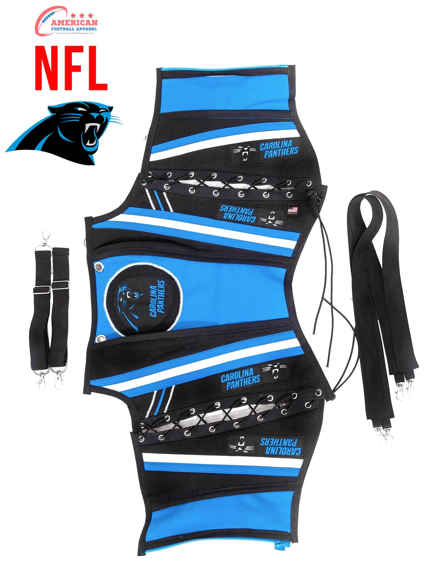 Carolina Panthers NFL Football Team Corset Bustier Top