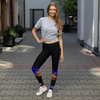 AFA PRIDE Electric Neon Black Leggings