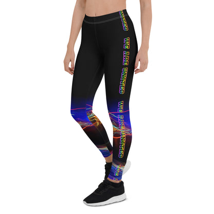 AFA PRIDE Electric Neon Black Leggings