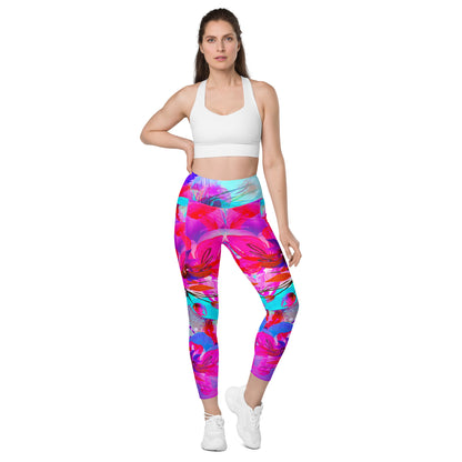 AFA Floral Blossom Yoga Leggings with pockets