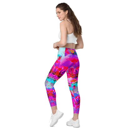 AFA Floral Blossom Yoga Leggings with pockets