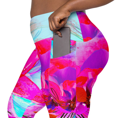 AFA Floral Blossom Yoga Leggings with pockets