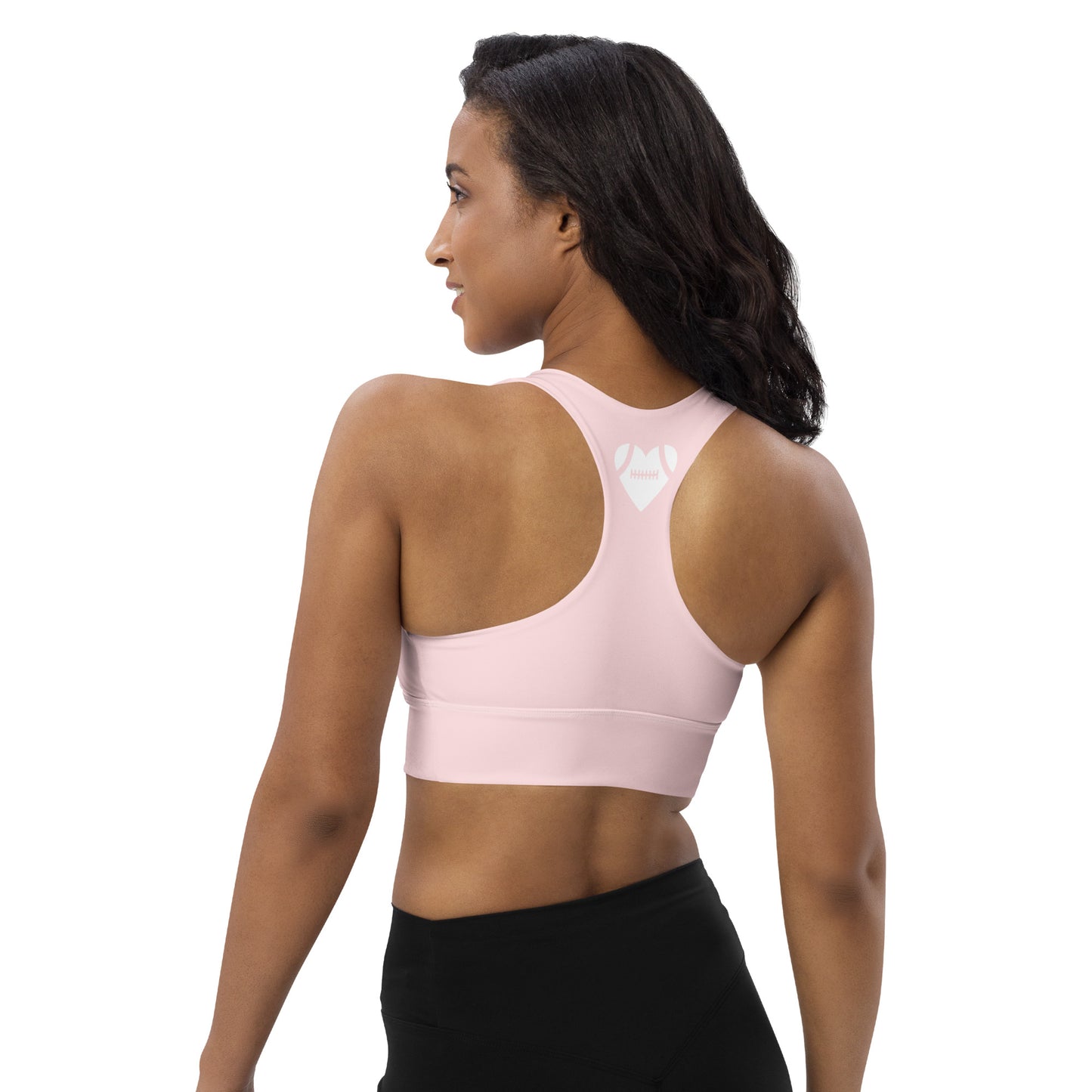 AFA Basics Solid Pale Pink Longline sports bra