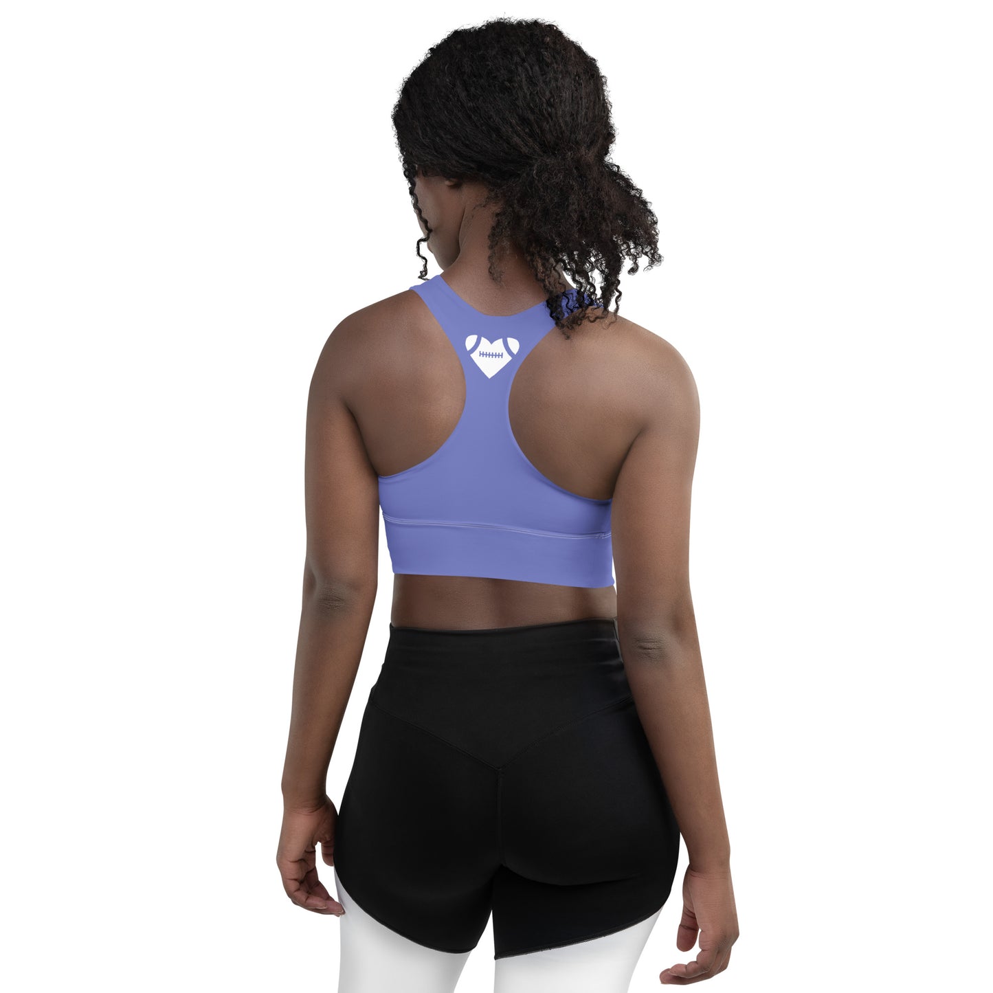 AFA Basics Solid Medium Slate Blue Longline sports bra