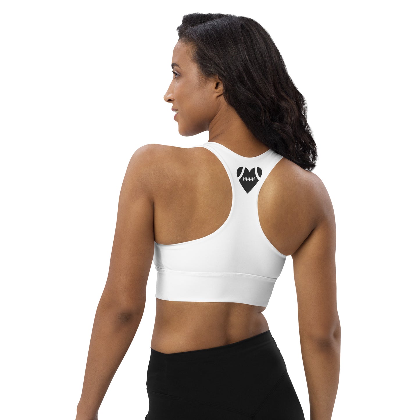 AFA Basics Solid White Neutrals Longline sports bra