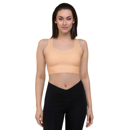 AFA Basics Solid Neutral Peach Longline sports bra