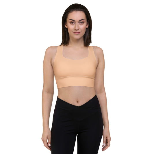 AFA Basics Solid Neutral Peach Longline sports bra