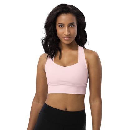 AFA Basics Solid Pale Pink Longline sports bra