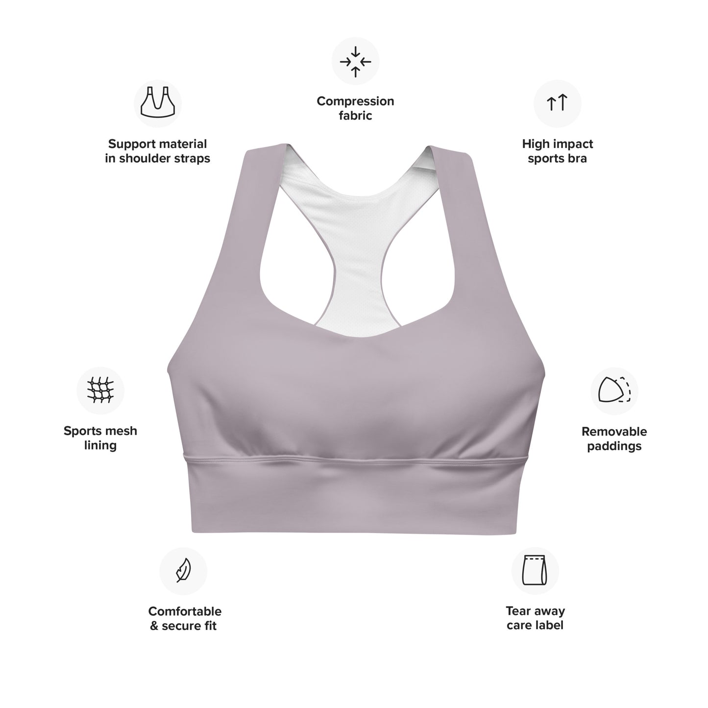 AFA Basics Solid Lily Longline sports bra