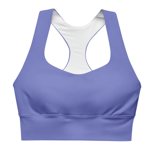 AFA Basics Solid Medium Slate Blue Longline sports bra