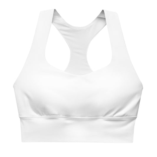 AFA Basics Solid White Neutrals Longline sports bra