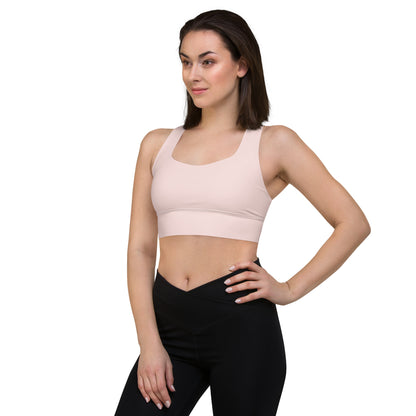 AFA Basics Solid Misty Rose Longline sports bra