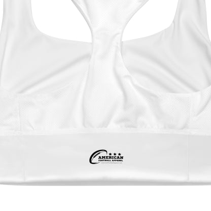 AFA Basics Solid White Neutrals Longline sports bra