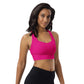 AFA Basics Solid Medium Violet Red Longline sports bra