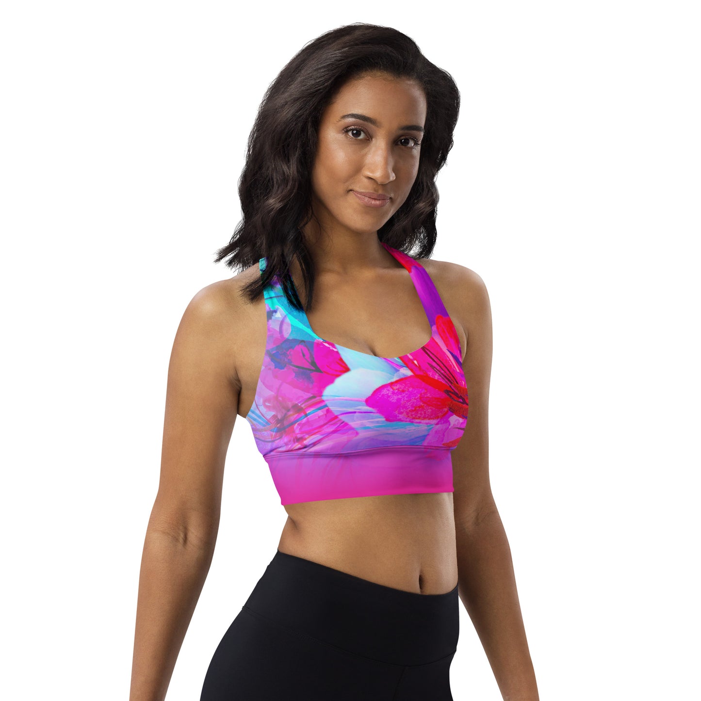 AFA Floral Blossom Longline sports bra