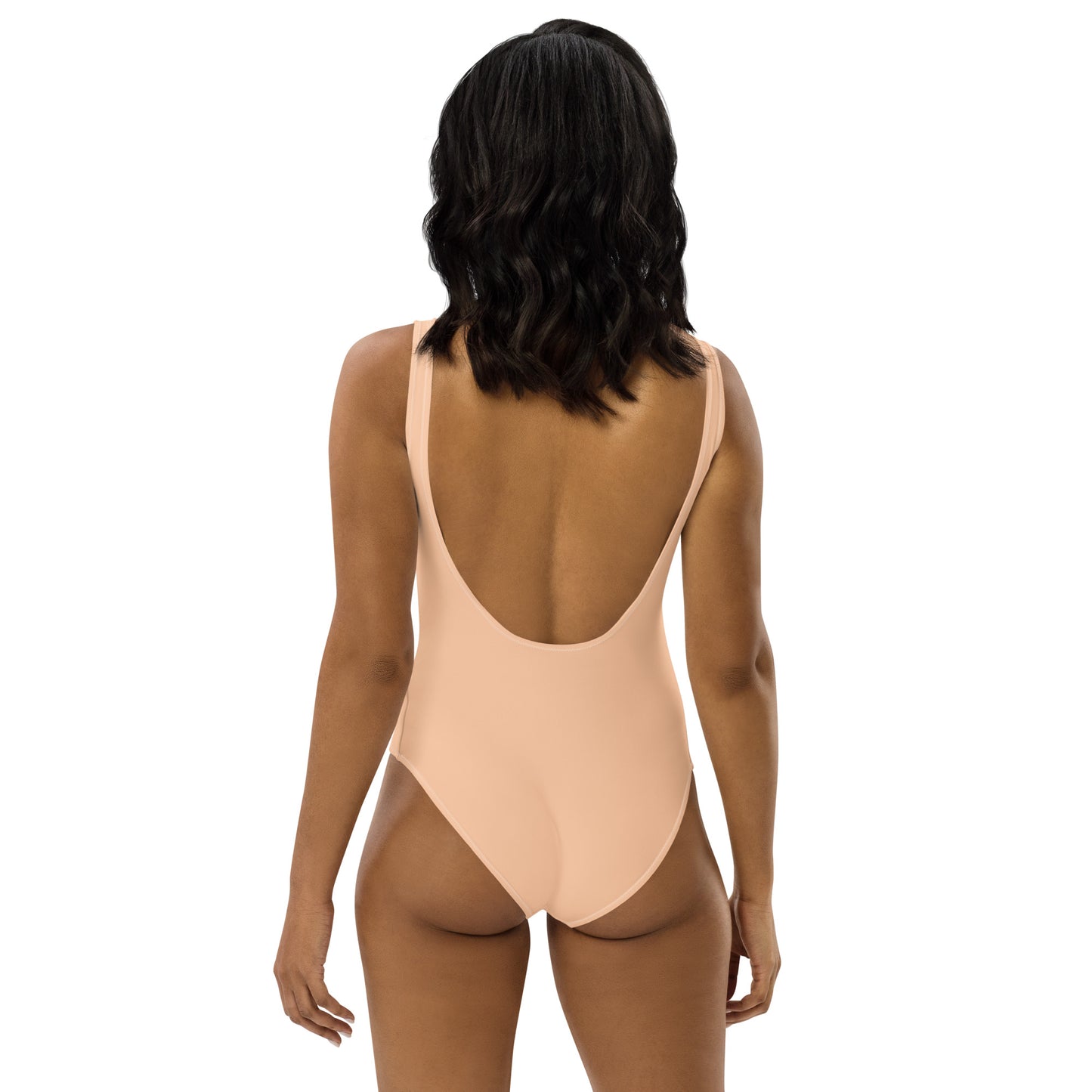 AFA Basics Solid Color Neutral Peach One-Piece Swimsuit