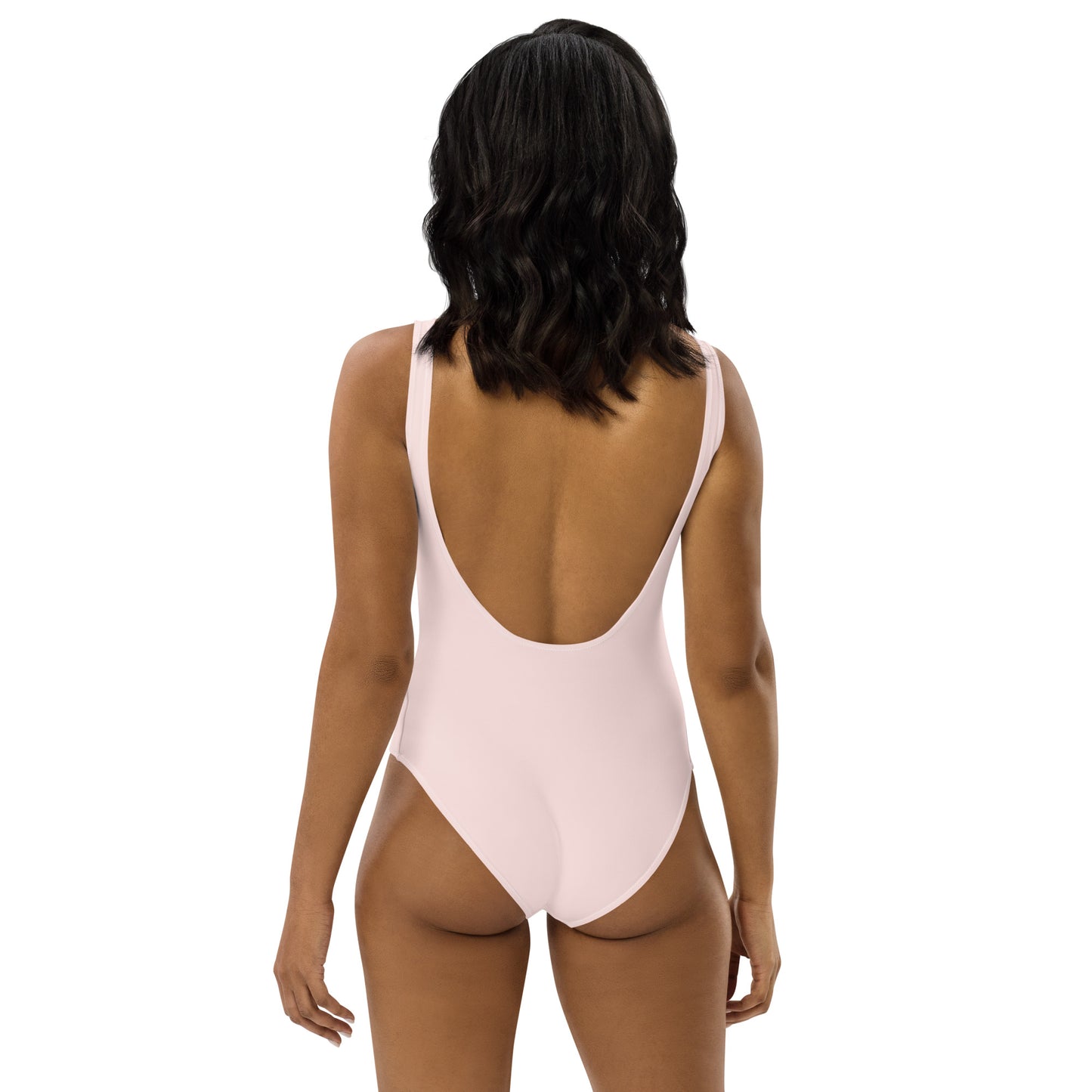 AFA Logo Basics Solid Color Misty Rose One-Piece Swimsuit