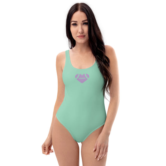 AFA Basics Solid Color Vista Blue One-Piece Swimsuit