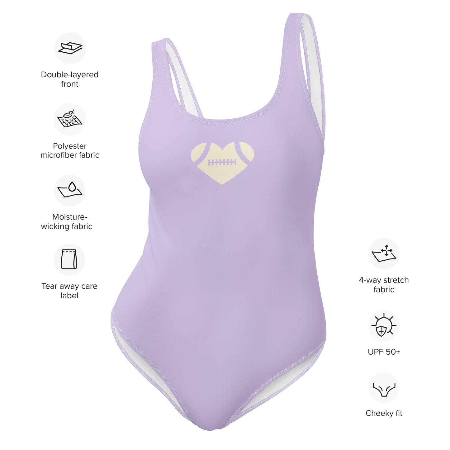 AFA Basics Solid Fog One-Piece Swimsuit