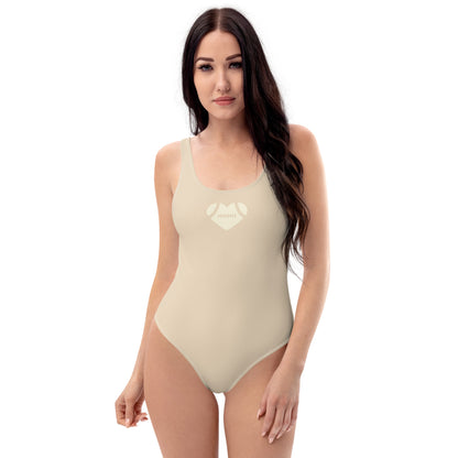 AFA Basics Solid Color Neutral Champagne One-Piece Swimsuit