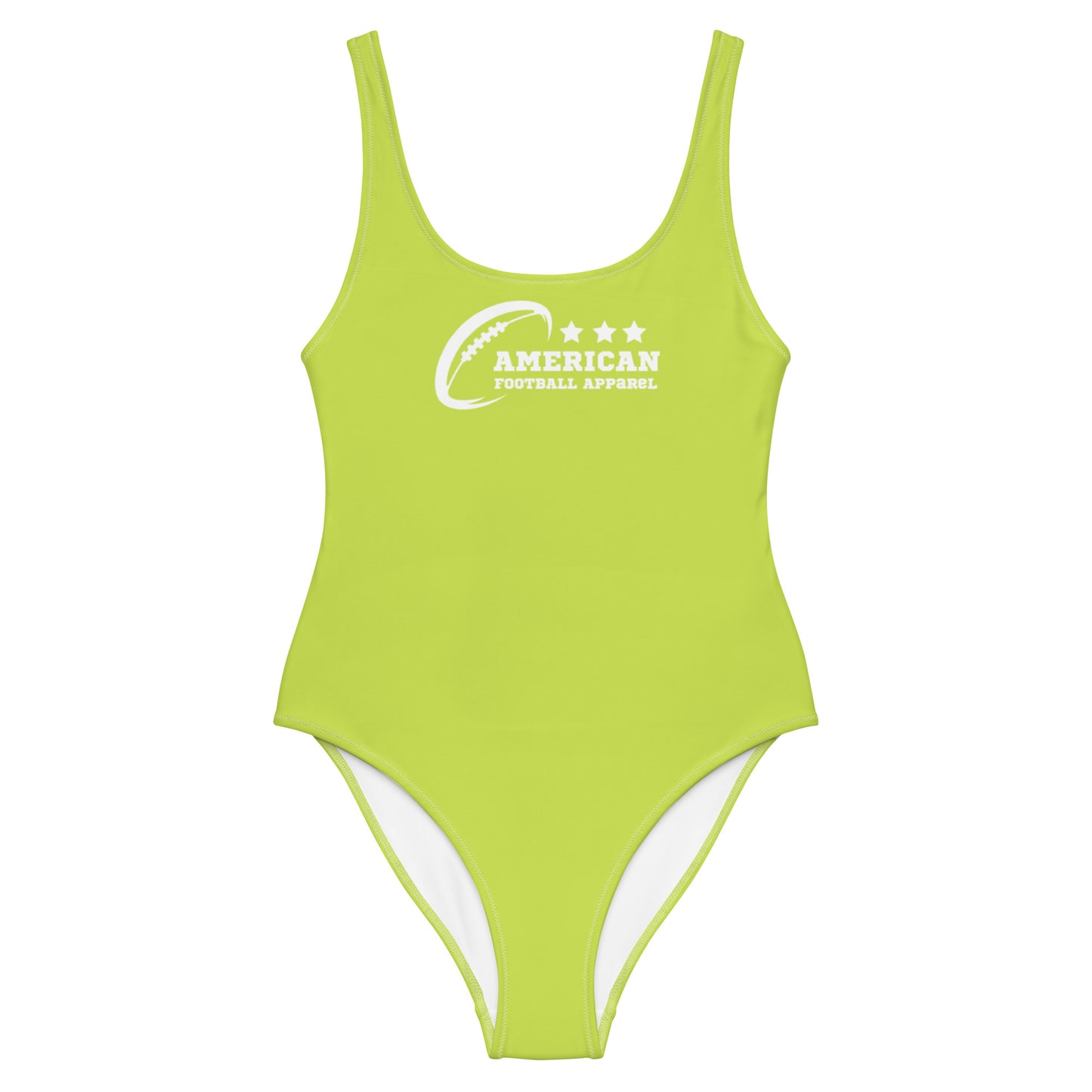 AFA Logo Basic Solid Color Mindaro One-piece Swimsuit