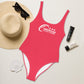 AFA Logo Basics Solid Color Radical Red Hot Pink One-Piece Swimsuit