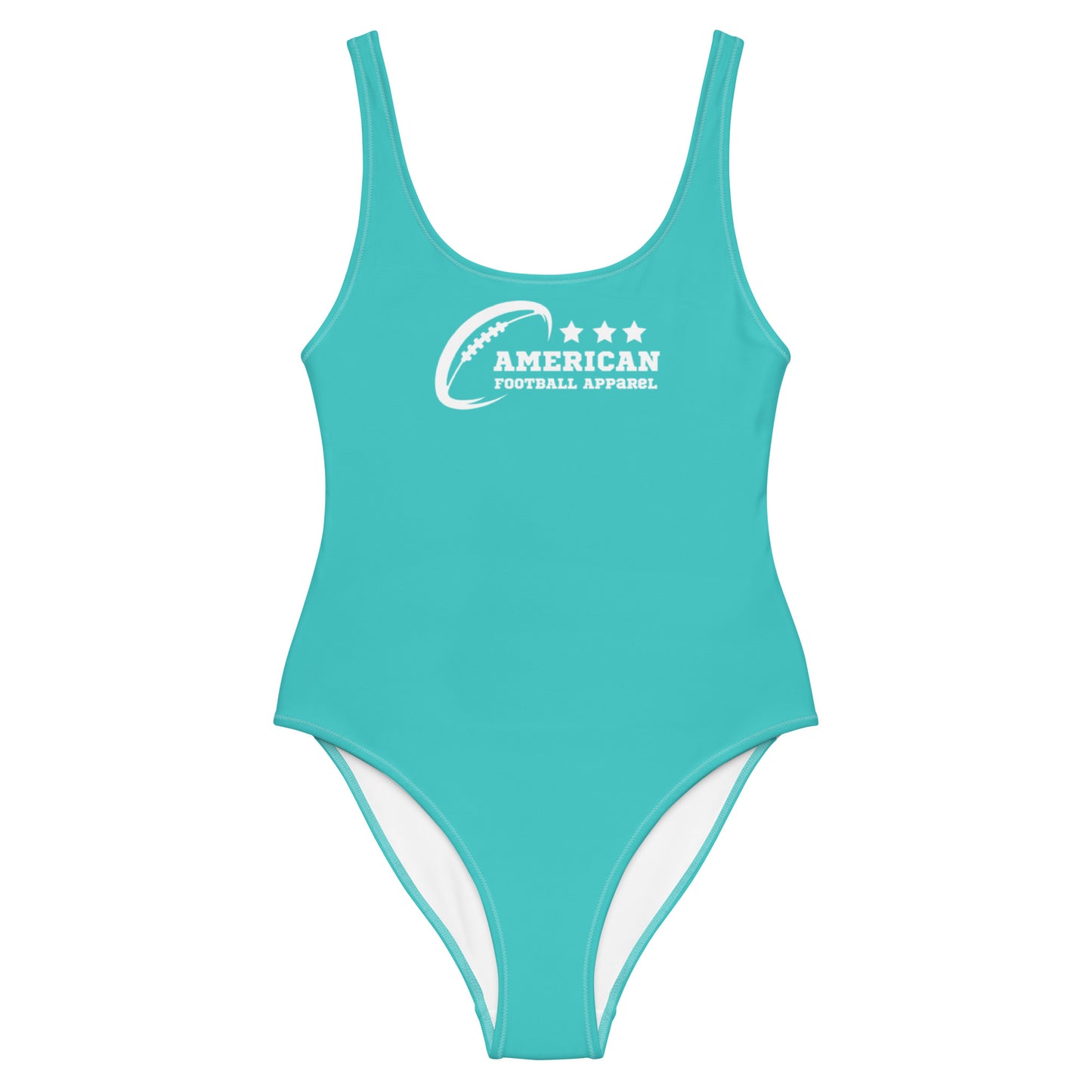 AFA Logo Basics Solid Color Dark Turquoise One-Piece Swimsuit