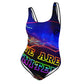 AFA PRIDE Electric Neon Black Back One-Piece Swimsuit
