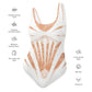 Beach Wedding Romantic White Lace Faux Corset One-Piece Swimsuit