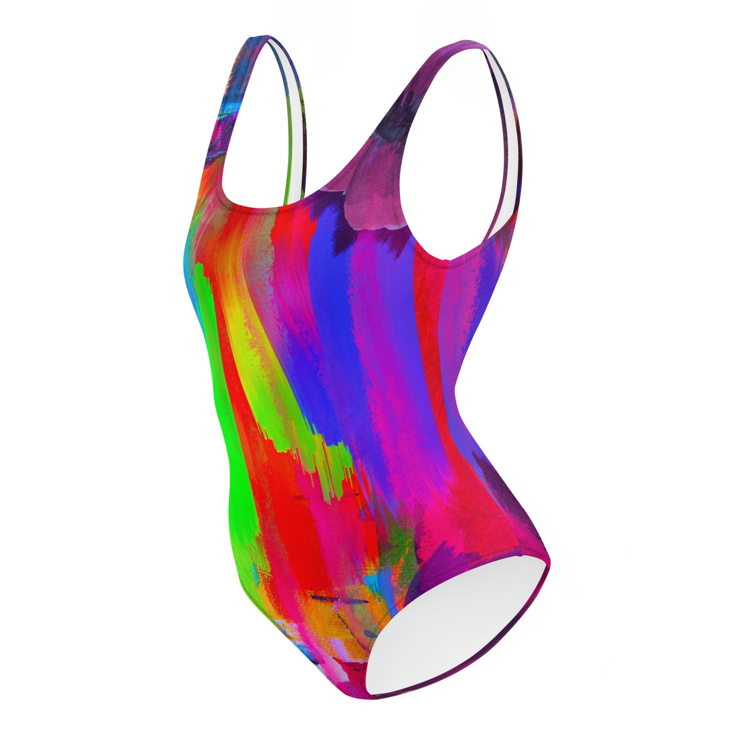 AFA Color-block scoop-back One-Piece Swimsuit