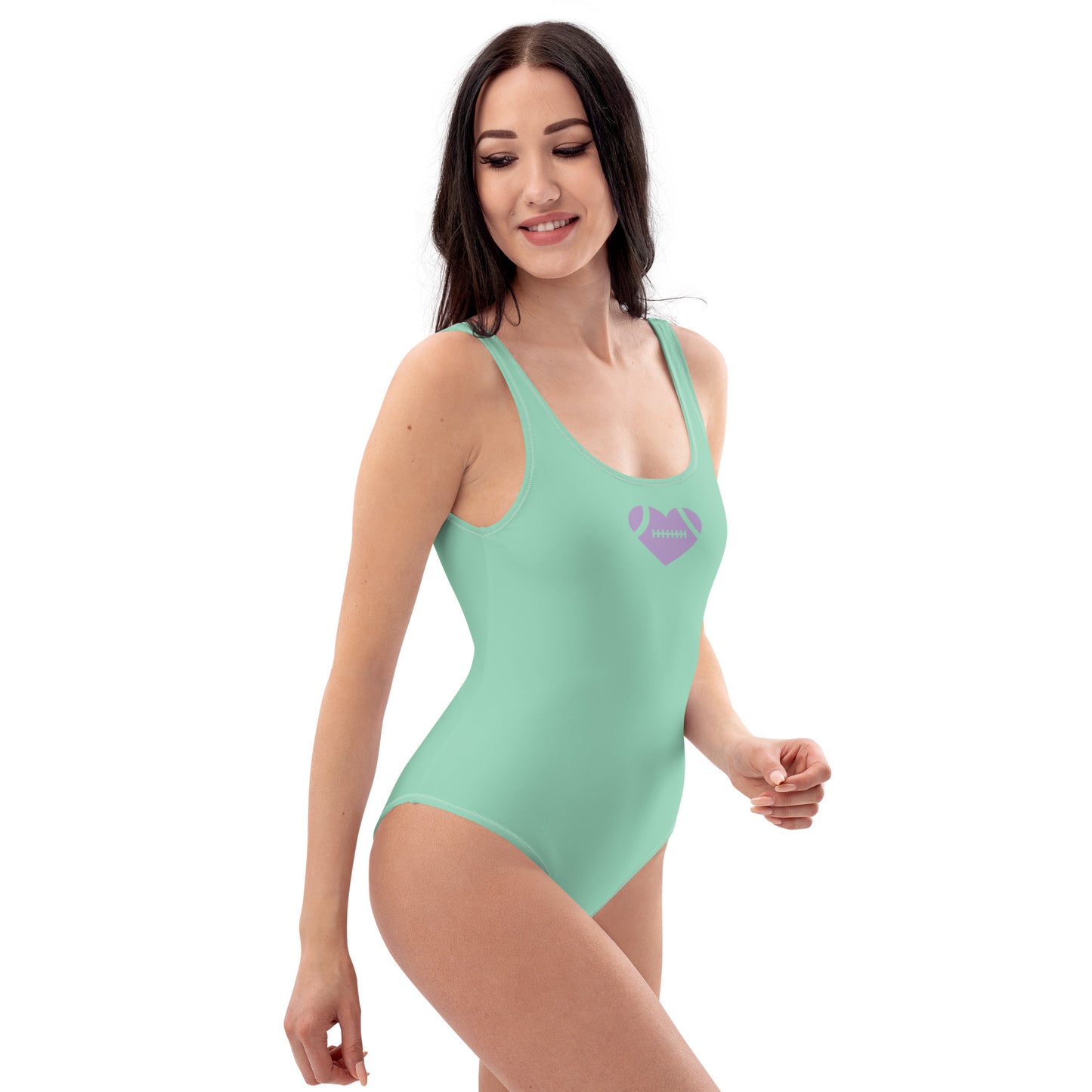 AFA Basics Solid Color Vista Blue One-Piece Swimsuit