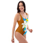 AFA Painting White Flower One-Piece Swimsuit