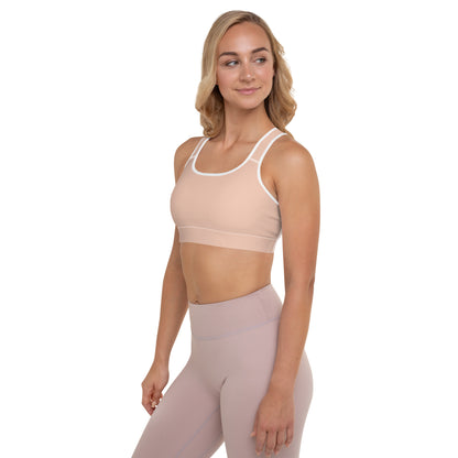 Zinnwaldite Basics Neutral Solid Padded Sports Bra