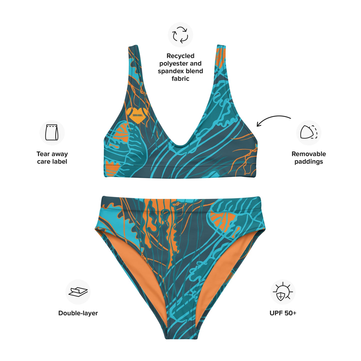 AFA Jellyfish Signature Premium Recycled High-waisted Bikini