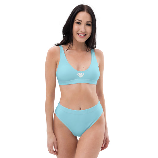 AFA Basics Solid Blizzard Blue Recycled High-waisted Bikini