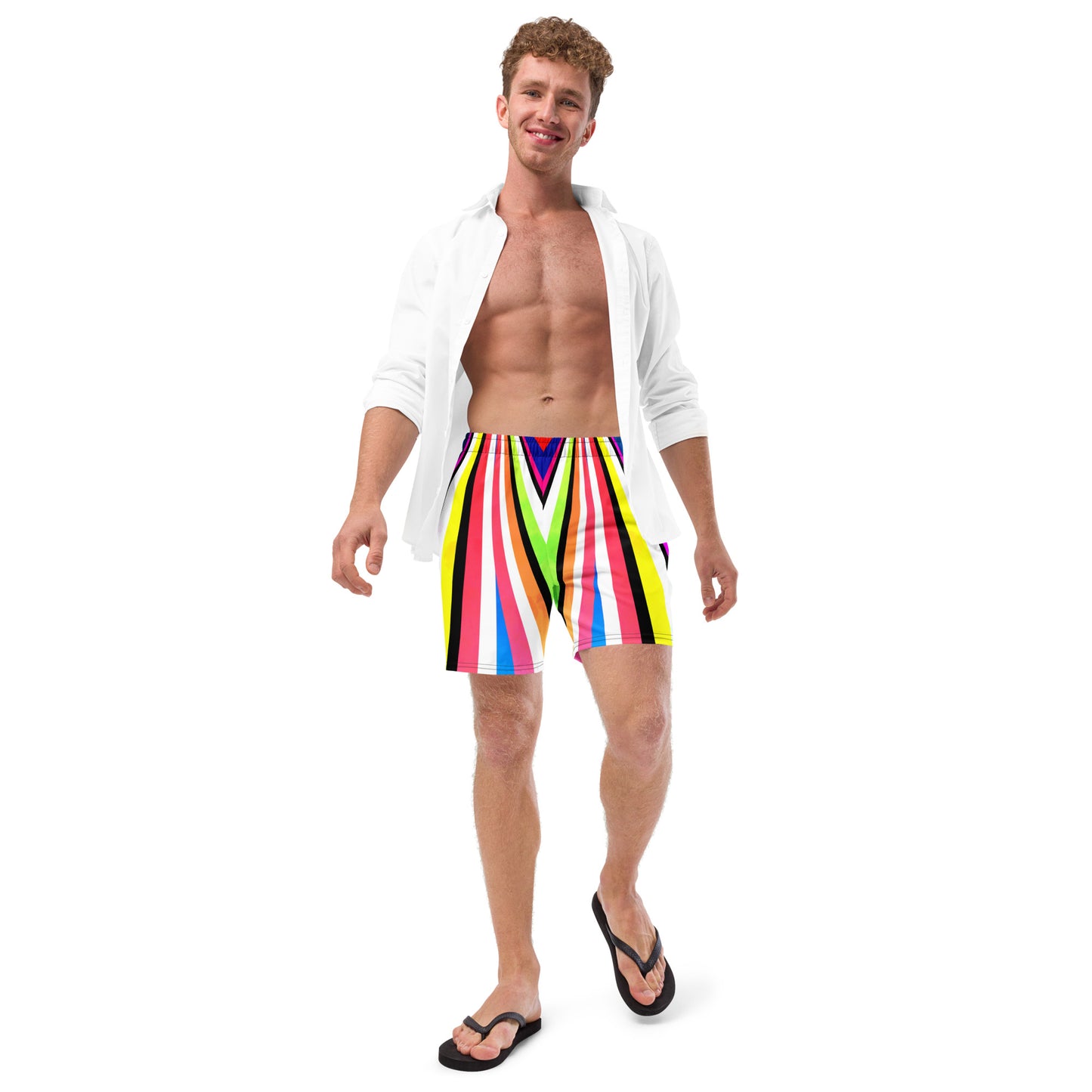 AFA Abstract Color Wave Recycled Swim Trunks