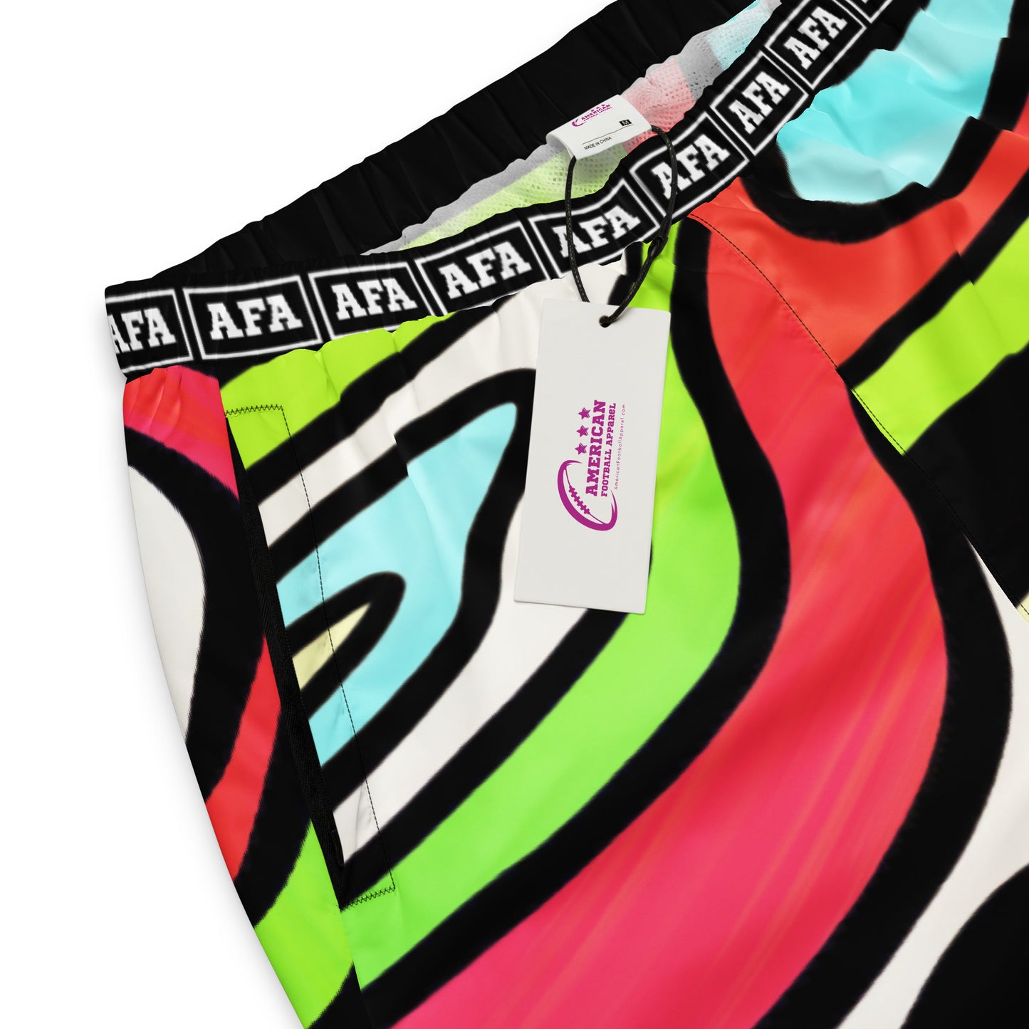AFA Abstract Color Black Wave Unisex track pants