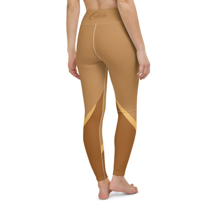 AFA Big Heart Rich Gold Abstract Yoga Leggings