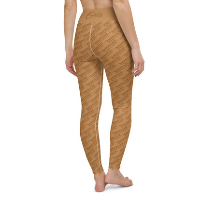 AFA Rich Gold  Repeat Pattern Yoga Leggings