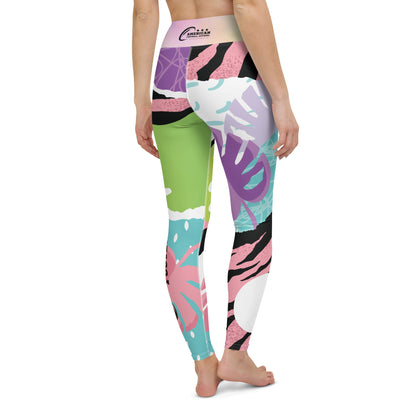 AFA Abstract Pattern 1 Signature Bold Color Yoga Leggings