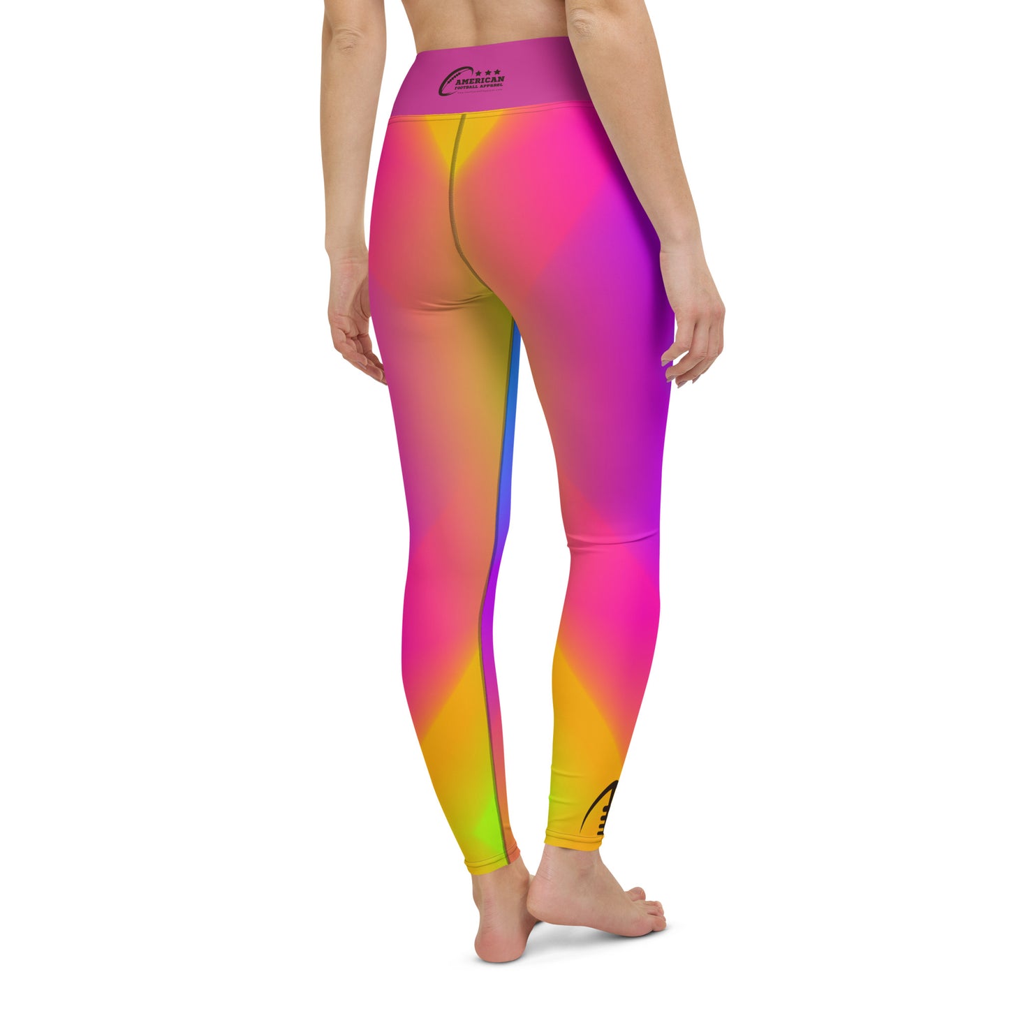 AFA Abstract Pattern Bold Bright Colors Yoga Leggings