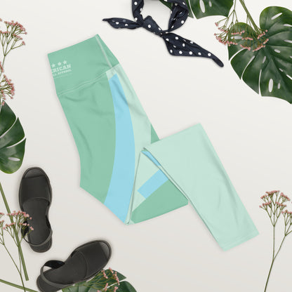 AFA Big Heart Humming Bird Yoga Leggings