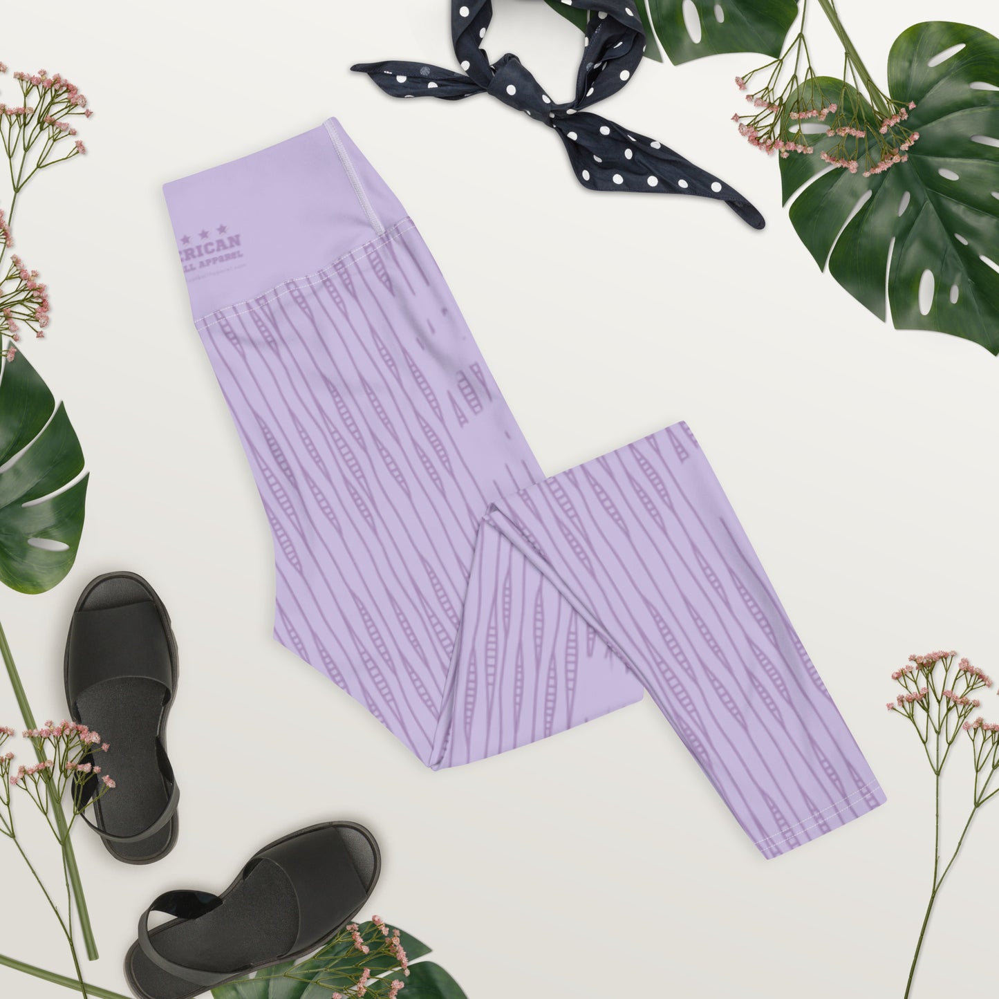 AFA Lilac Abstract Pattern 5 Yoga Leggings