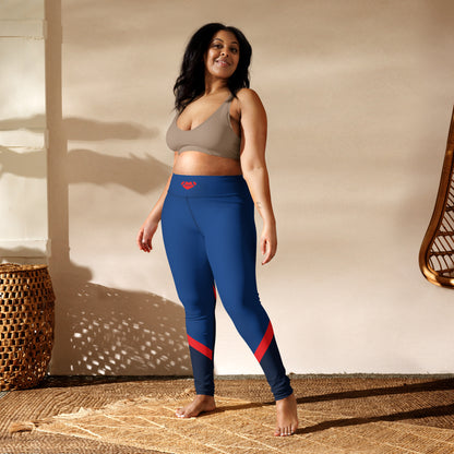 AFA Big Heart Navy Yoga Leggings