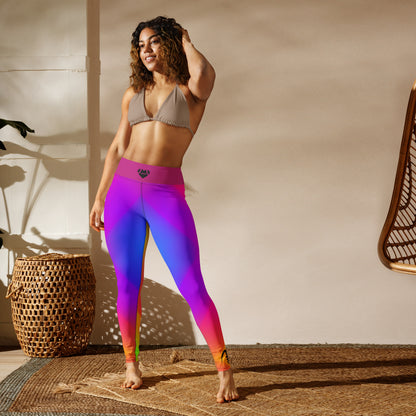 AFA Abstract Pattern Bold Bright Colors Yoga Leggings